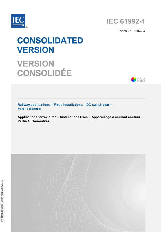 Cover IEC 61992-1:2006+AMD1:2014 CSV (Consolidated Version)